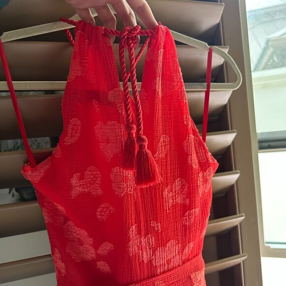 Ralph Lauren's Georgette Tiered Halter Gown Size 2 - Picture 3 of 9